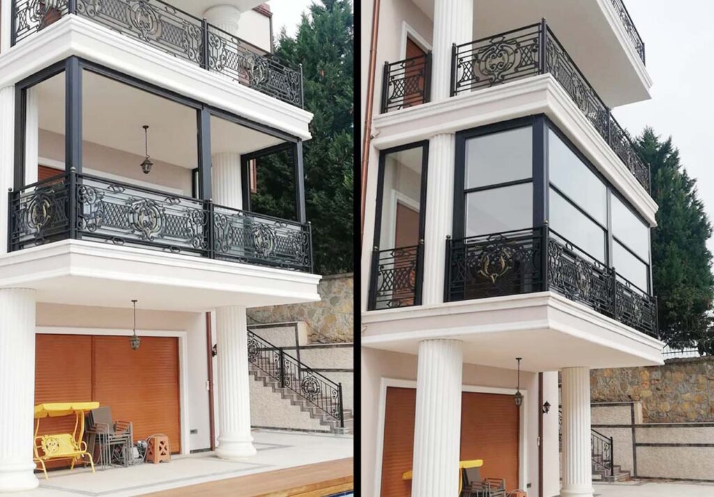 Premium Aluminium Windows and Doors Solutions 15 Aluminium-Vertical-Sliding-Glass-Guillotine-System-Garden-Patio-Veranda-Doors-UK-London