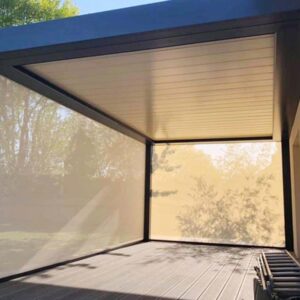 Pergola-with-Roof-Retractable-Garden-Roof-Sliding-Aluminium-Louvered-Roof-for-Veranda-and-Garden UK