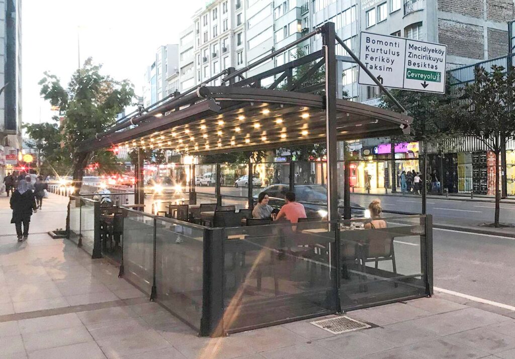 Pergola with roof Awning UK Commercial Retractable Garden