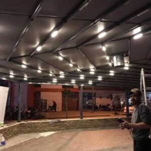 Pergola with roof Awning-UK-Commercial-Retractable-Garden Pergolas-wall mounted outdoor pergola with-Lights-Waterproof