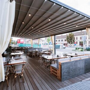Pergola with roof Awning-UK-Commercial-Retractable-Garden Pergolas-wall mounted outdoor pergola with-Lights-Waterproof