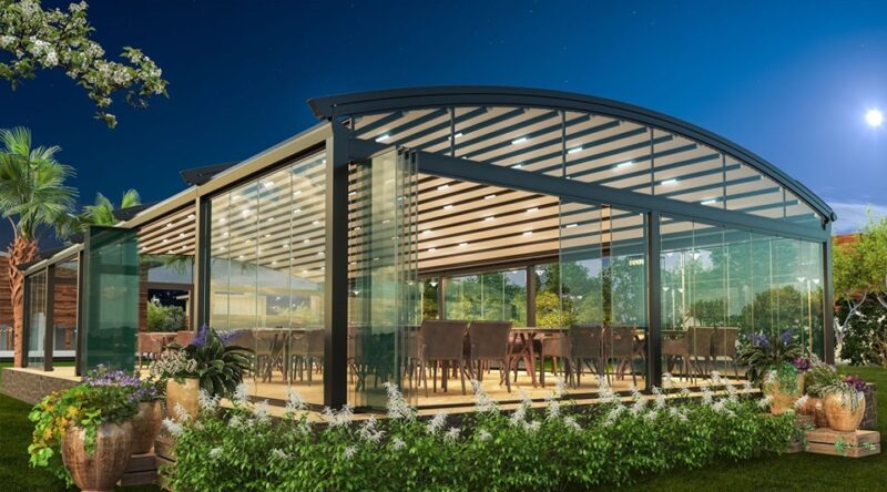 Electric Retractable Pergola Awning- Waterproof-retractable-roof-electric-awning-for-pergola-UK-LONDON