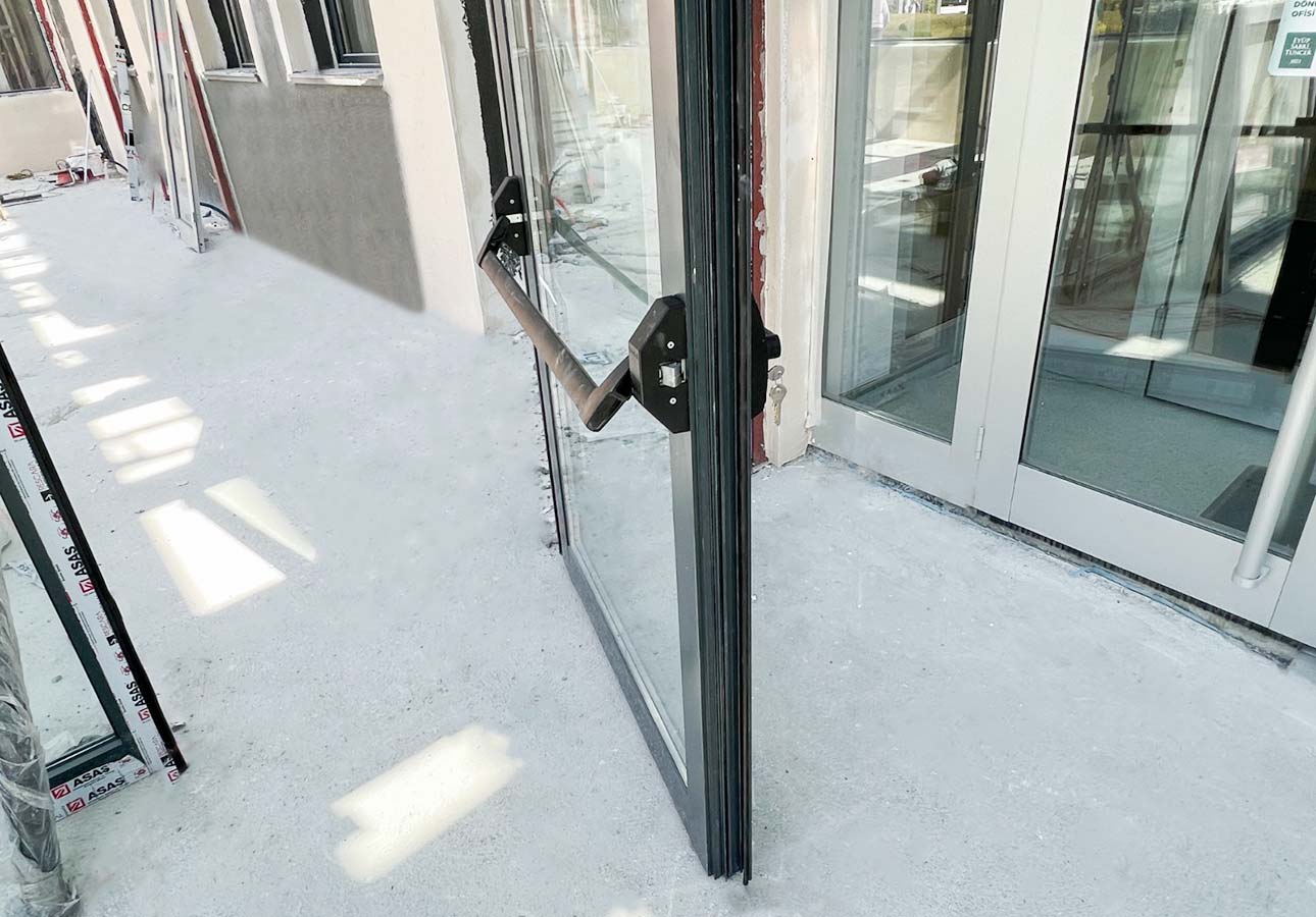 Aluminium French Doors External Double Glazed Doors 3 Aluminium-External-Fire Exit Door-Thermal-Insulation-UK