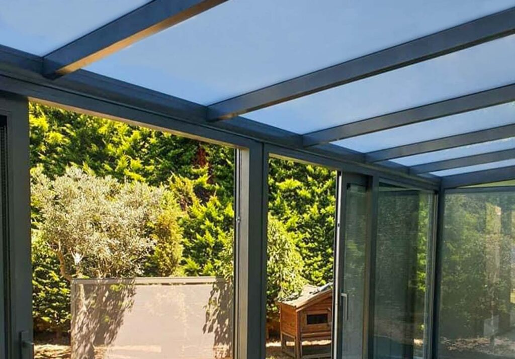 Fixed Glass Roof Pergola - Elegant Outdoor Roof Solutions 24 Fixed-Glass-Roof-Pergola-Garden-Glass-Veranda-Custom-Glass-Roof-UK