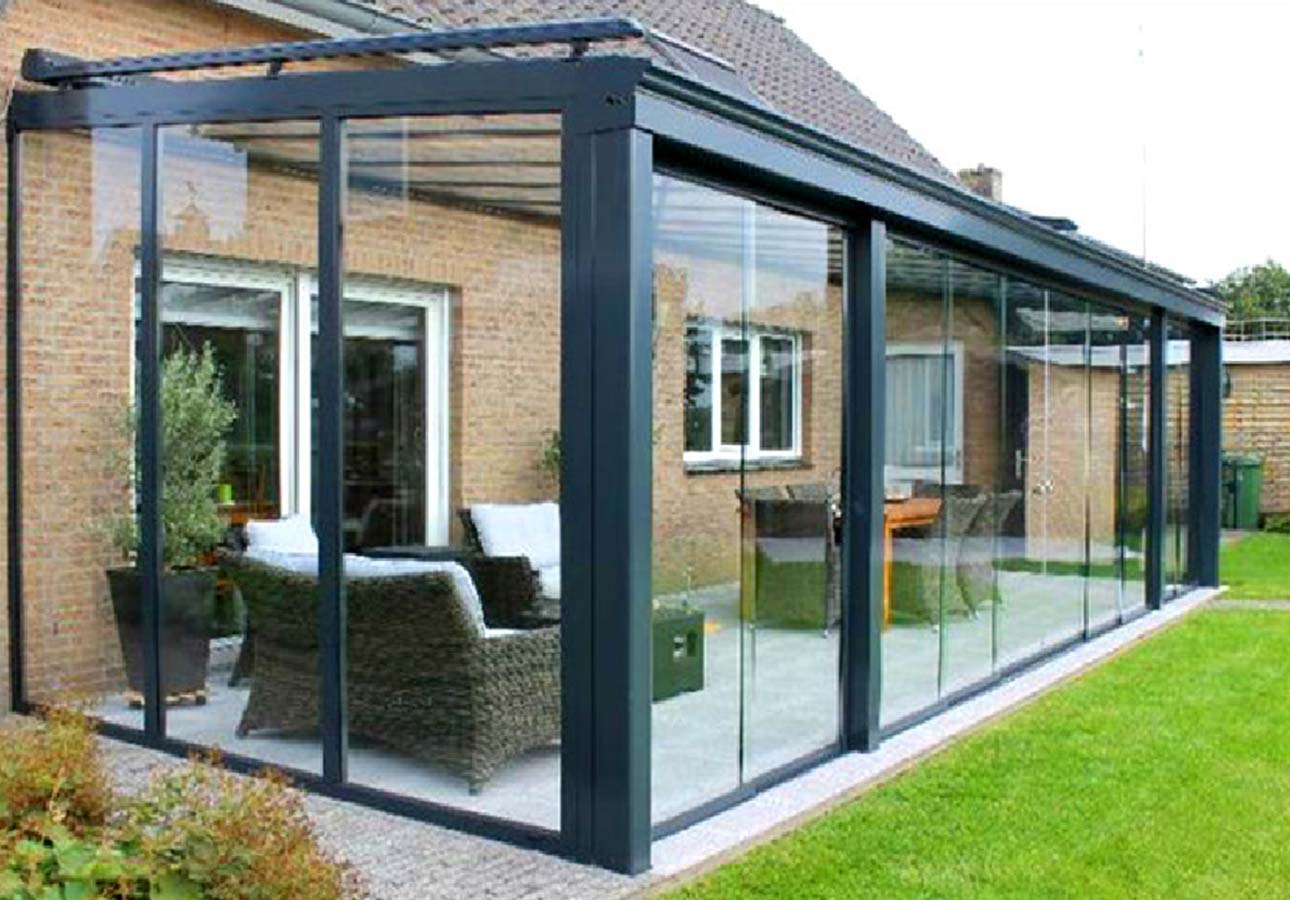 Frameless Sliding Glass Doors for Seamless Patio - Veranda 1 Bifolding-patio-doors-External-premium-Folding-Doors-UK-London-Local