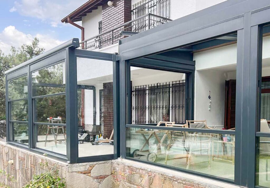 Motorized-Aluminium-Vertical-Sliding-Window-UK