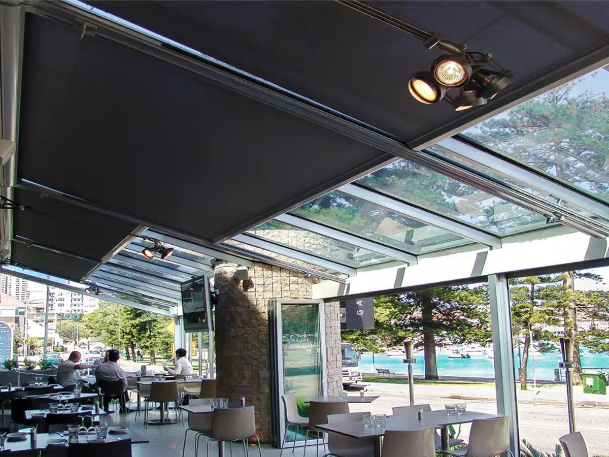 Outdoor-External-GLASS-Roof-Blind-London-UK