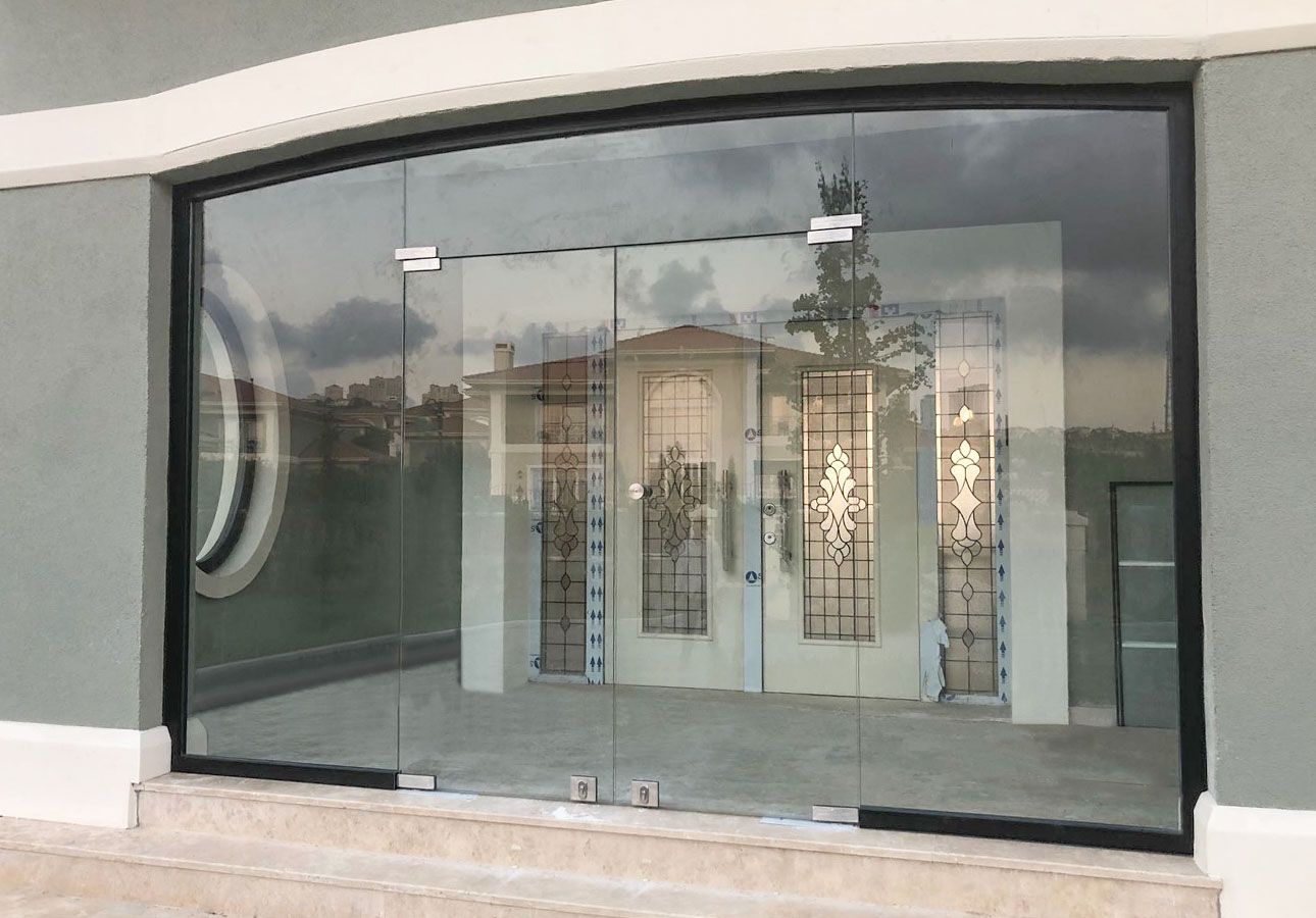 Aluminium French Doors External Double Glazed Doors 5 Single Glass Door-Entrance- Doors- Patio Glass Doors UK