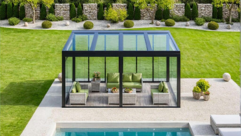 Fixed-Glass-Roof-Lean-to-Conservatories-Pergola-with-Roof-and-Insulated-Garden-Glass-Room-UK