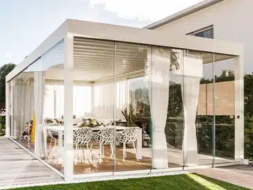 Custom garden glass room for comfortable outdoor living all year