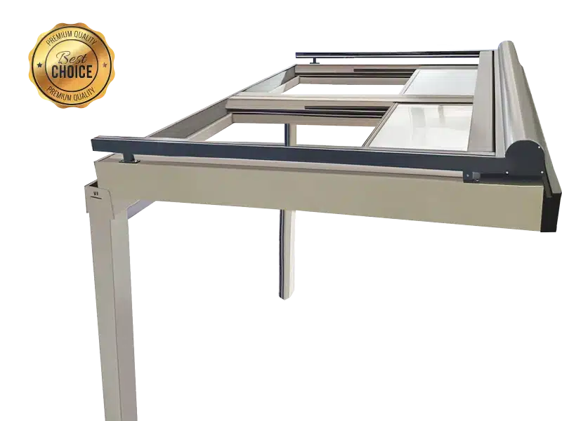Retractable Glass Pergola Roof-Sliding Glass Roof - Remote Control -UK