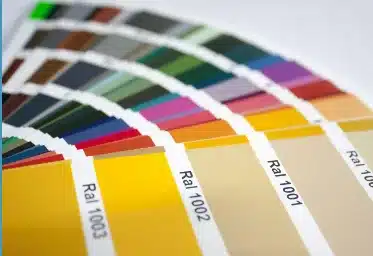RAL colour options for aluminium roof profiles