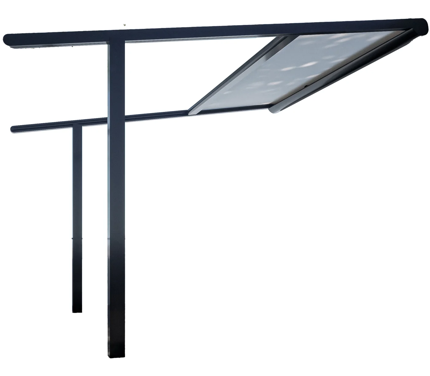 Free-standing pergola with zip screens