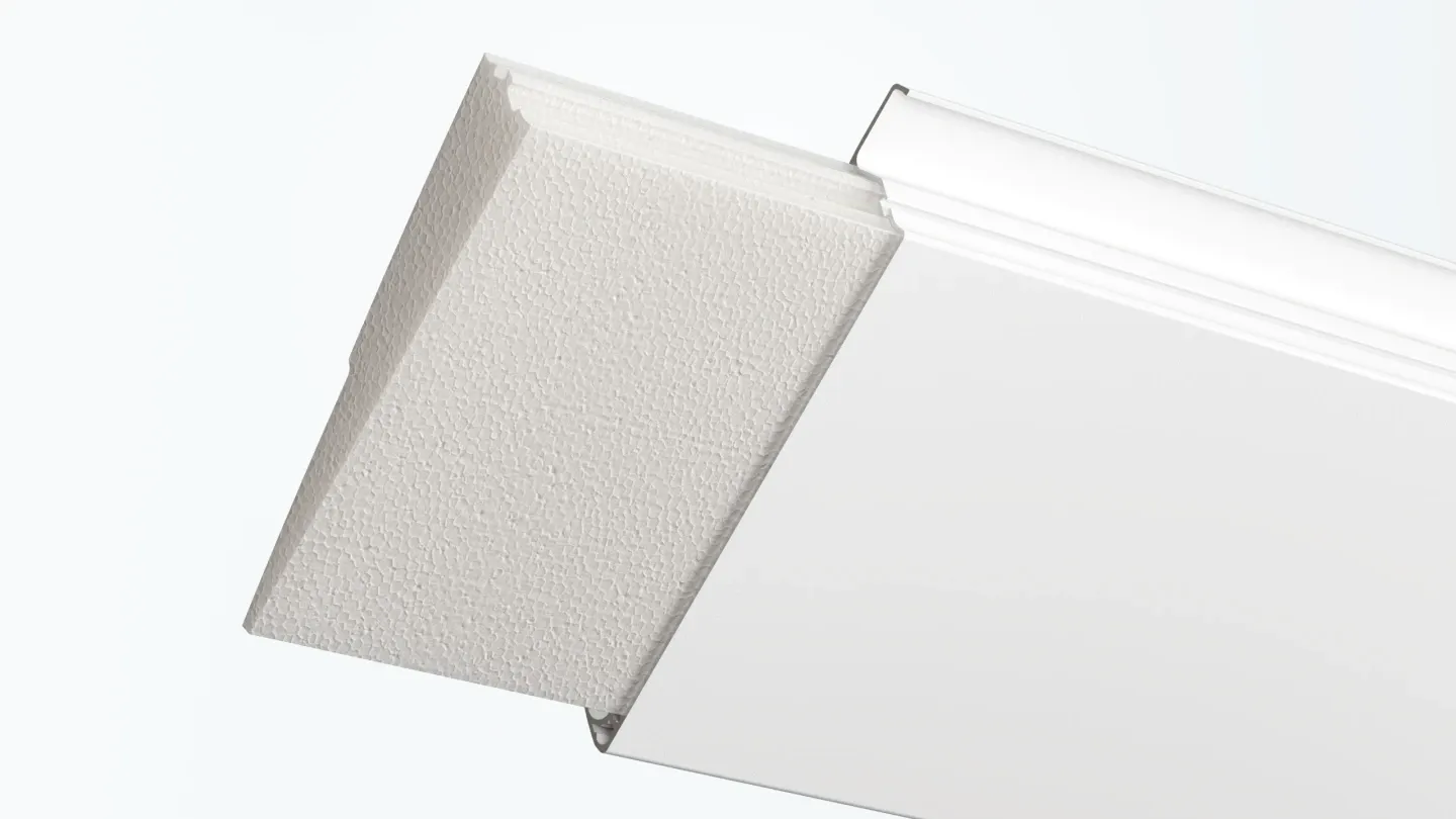 Insulated XPS-filled aluminium louvre panel